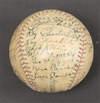 1927 New York Yankees World Series Champions Team Signed Spring Training Game Used Baseball w/ JSA LOA
