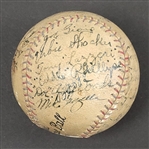1927 New York Yankees World Series Champions Team Signed Spring Training Game Used Baseball w/ JSA LOA