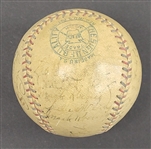 1929 New York Yankees Team Signed Baseball w/ Ruth & Gehrig JSA LOA