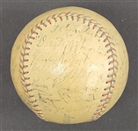 1929 New York Yankees Team Signed Baseball w/ Ruth & Gehrig JSA LOA