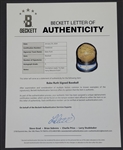 Babe Ruth c. 1925-27 Autographed & Game Used OAL Ban Johnson Baseball w/ JSA LOA & Beckett LOA Grade 9
