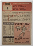 Jackie Robinson 1953 Topps #1 Card