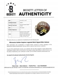 Minnesota Gophers Legends Autographed Mini Football Helmet w/ 9 Signatures Including Bud Grant Beckett LOA