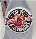 Ozzie Smith 1992 St. Louis Cardinals Game Used Jersey w/ Dave Miedema LOA