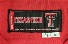 Patrick Mahomes 2014 Texas Tech Game Used Jersey w/ Dave Miedema LOA