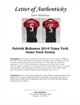 Patrick Mahomes 2014 Texas Tech Game Used Jersey w/ Dave Miedema LOA