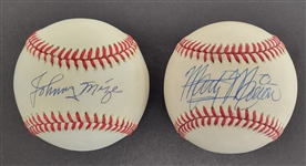 St. Louis Cardinals 1909-1966 Busch Stadium Immortals Coin Set + Johnny Mize & Marty Marion Autographed Baseballs