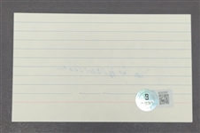 Lot of 5 Brooks Robinson, Catfish Hunter, Edd Roush, Carl Hubbell, & Billy Herman Autographed Index Cards Beckett