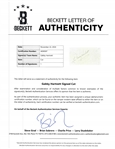 Lot of 4 Leo Gabby Hartnett, Bill Terry, Joe Niekro, & Pat Mahomes Autographed Index Cards w/ Stan Musial Autographed Postcard Beckett *1 LOA*