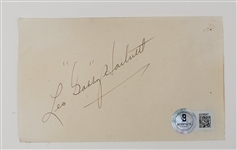 Lot of 4 Leo Gabby Hartnett, Bill Terry, Joe Niekro, & Pat Mahomes Autographed Index Cards w/ Stan Musial Autographed Postcard Beckett *1 LOA*