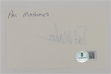 Lot of 4 Leo Gabby Hartnett, Bill Terry, Joe Niekro, & Pat Mahomes Autographed Index Cards w/ Stan Musial Autographed Postcard Beckett *1 LOA*