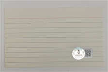 Lot of 4 Leo Gabby Hartnett, Bill Terry, Joe Niekro, & Pat Mahomes Autographed Index Cards w/ Stan Musial Autographed Postcard Beckett *1 LOA*