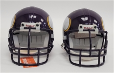 Lot of 2 Daunte Culpepper Autographed Authentic Minnesota Vikings Mini Helmets Beckett