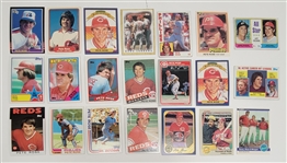 Lot of 68 Pete Rose Cards + Autographed Baseball