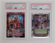 Lot of (2) CJ Stroud 2023 Panini Prizm Draft Picks Rookie Cards PSA 9