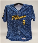 Miguel Amaya 2019 Myrtle Beach Pelicans Game Used & Autographed Minor League Jersey
