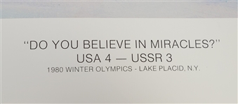 Team USA 1980 Miracle Hockey Team Autographed & Hometown Inscribed 32x26 Lithograph w/ Herb Brooks LE #7/10 Beckett LOA