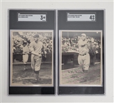 Lot of (8) 1929 Kashin Publications R316 Baseball Cards SGC Graded