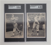 Lot of (8) 1929 Kashin Publications R316 Baseball Cards SGC Graded