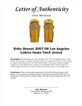 Kobe Bryant 2007-08 Los Angeles Lakers Game Used Jersey w/ DC Sports & Dave Miedema LOA's *Only MVP Season*