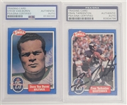 Lot of (10) Autographed 1988 Swell Football Cards PSA/DNA Slabbed