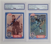 Lot of (10) Autographed 1988 Swell Football Cards PSA/DNA Slabbed