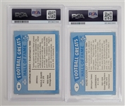 Lot of (10) Autographed 1988 Swell Football Cards PSA/DNA Slabbed