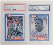 Lot of (10) Autographed 1988 Swell Football Cards PSA/DNA Slabbed