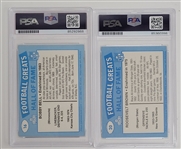 Lot of (10) Autographed 1988 Swell Football Cards PSA/DNA Slabbed