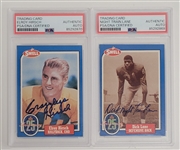 Lot of (10) Autographed 1988 Swell Football Cards PSA/DNA Slabbed