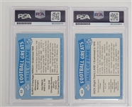 Lot of (10) Autographed 1988 Swell Football Cards PSA/DNA Slabbed