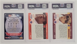 Lot of (9) Football Hall of Famer Autographed Cards PSA/DNA Slabbed