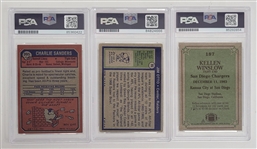 Lot of (9) Football Hall of Famer Autographed Cards PSA/DNA Slabbed