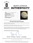 Golf Greats Autographed 8x10 Photo w/ Beckett LOA