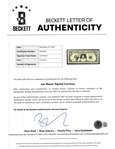 Joe Mauer Autographed & Framed Dollar Bill Display w/ Beckett LOA