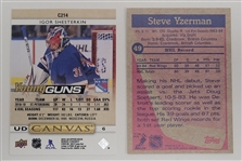 Lot of (2) Igor Shesterkin & Steve Yzerman Rookie Cards