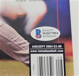 Lot of 5 Joe Mauer Autographed Minnesota Twins & Sports Illustrated Magazines Beckett