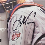 Lot of 5 Joe Mauer Autographed Minnesota Twins & Sports Illustrated Magazines Beckett