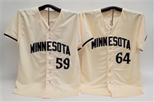 Lot of 2 Jhoan Duran & Jose Miranda Autographed Custom Jerseys Beckett