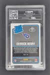 Derrick Henry 2016 Panini Donruss Optic Rated Rookie Autographs Blue #165 Rookie Card LE #4/75 HGA 9.5