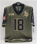 Justin Jefferson Autographed Minnesota Vikings Salute to Service Jersey Beckett