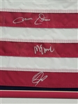 1980 Miracle Hockey Team Signed & Framed American Flag w/ 20 Signatures Beckett LOA