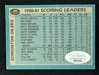 Wayne Gretzky Autographed Vintage Hockey Card Signed in Early 1980's JSA