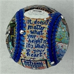 Kirby Puckett Autographed One-of-a-Kind Charles Fazzino Pop Art Baseball 1 of 1 JSA