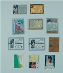 MLB Collection of 11 Autographed Baseball Cards