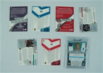 NBA Collection of 7 Game Used & Autographed Basketball Cards