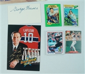 Collection of 13 Autographed Items w/ Frank Gifford, Eddie Murray, Jim Palmer, & Guy LaFleur