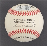 Paul Hornung Autographed Baseball & Vintage Post Football Card Beckett