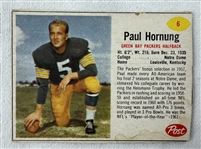 Paul Hornung Autographed Baseball & Vintage Post Football Card Beckett