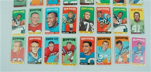 1965 Topps Football Starter Set w/ 32 Cards From Joe Namath Rookie Season